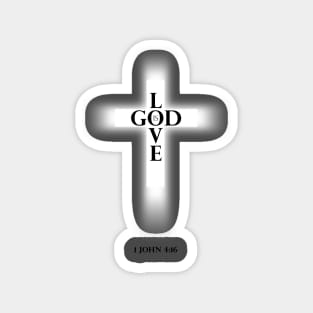 Light of Cross on Front, God is Love on Back Magnet