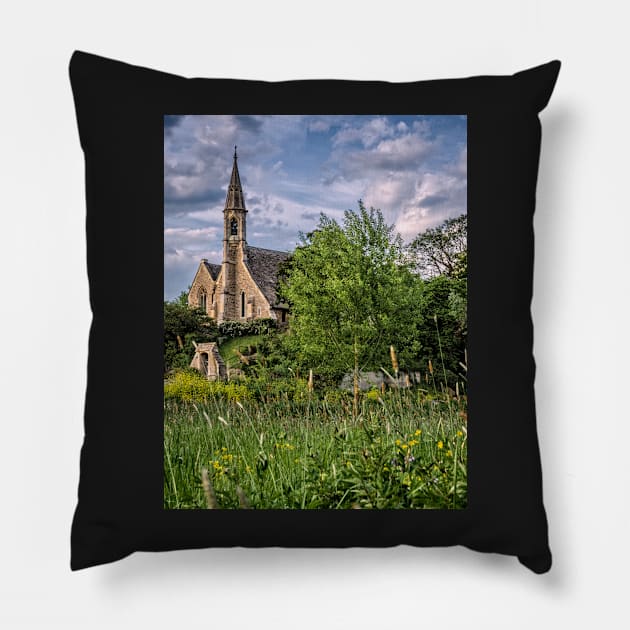 The Church at Clifton Hampden Pillow by IanWL