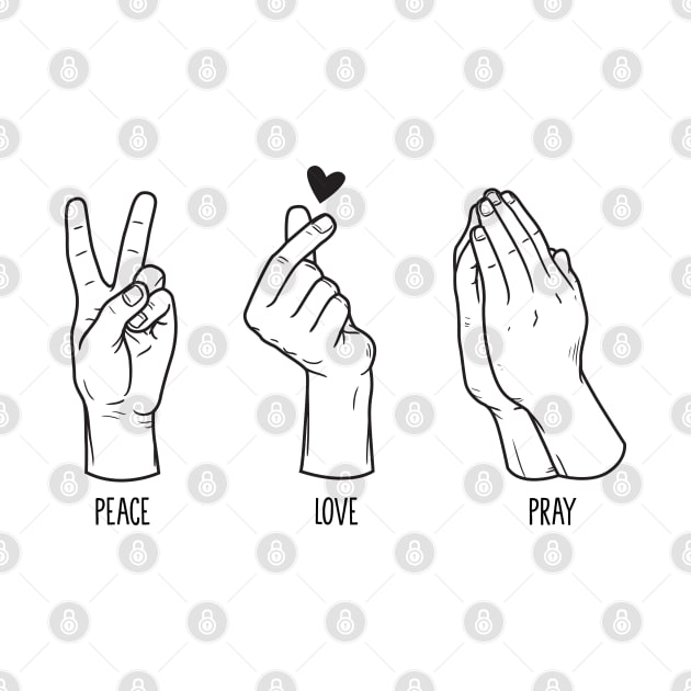Peace Love Pray by Tee Tow Argh 