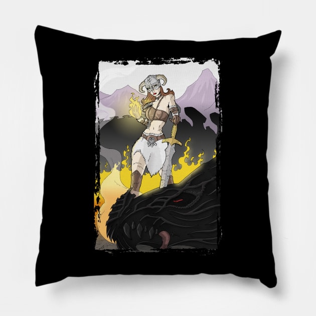 Dragonborn Pillow by ArtbyMyz