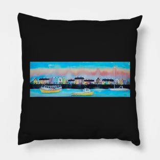 Boats in the Harbour Pillow