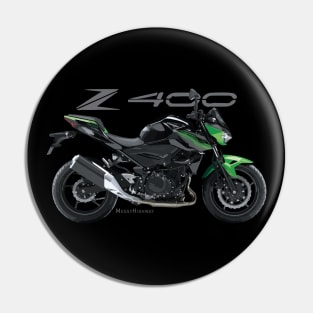 Kawasaki Z400 18 black/green, sl Pin