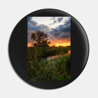 Florida Wetland at Sunset Pin