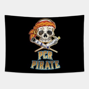 PCR Pirate Funny Design for DNA Biotechnology Lab Scientists Tapestry