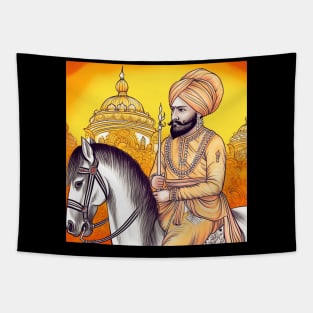 Guru Gobind Singh drawing Tapestry