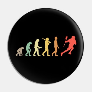 Retro Lacrosse Evolution Gift For Lacrosse Players Pin