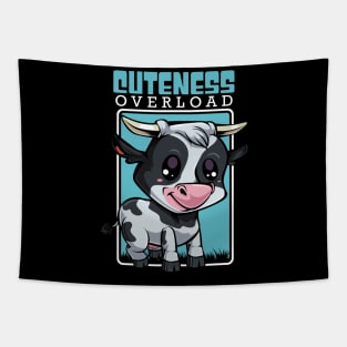 Cow - Cuteness Overload - Cute Kawaii Cattle Tapestry