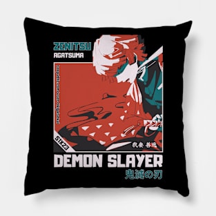 Zenitsu Unleashed: A Demon Slayer Fan Art S1X23 Pillow