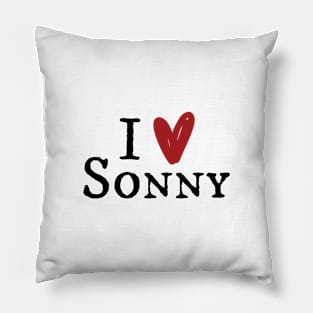 I love Sonny - red heart Pillow