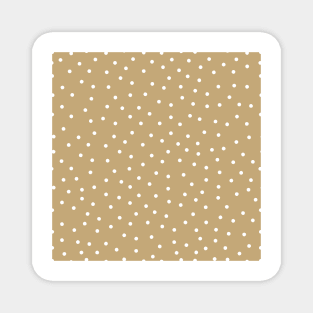 gold background white dots Magnet