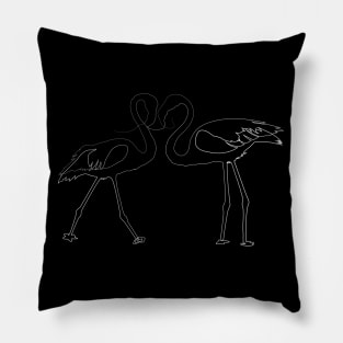 Flamingo Couple Love on valentines day Pillow