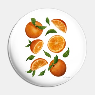 Oranges Citrus Fruit Halves and Slices Pin