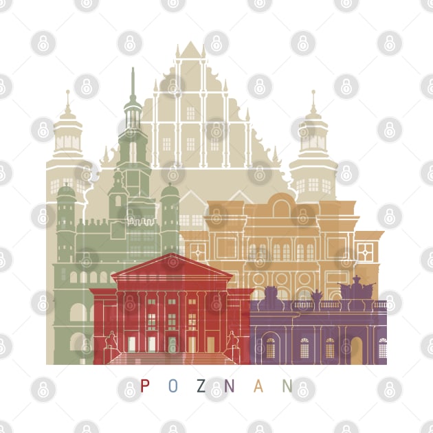 Poznan skyline poster by PaulrommerArt