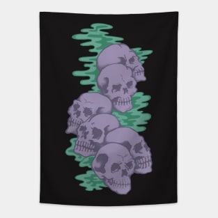 Goth Fantasy Skull Tattoo Tapestry