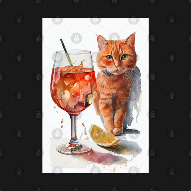 Aperol Cat by Legendary T-Shirts