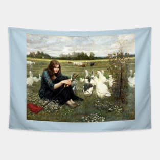 Goose Girl - Valentine Cameron Prinsep Tapestry