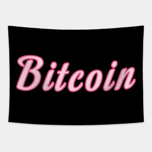 Bitcoin Pink Tapestry