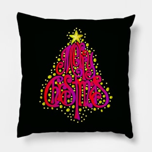 Merry Christmas Tree Pillow