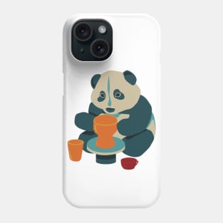 Panda loves pottery Phone Case