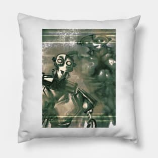 Warring droids Pillow