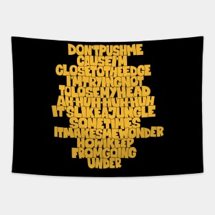 Unleash the Message: Grandmaster Flash Tribute Design with Wildstyle Block Letters Tapestry