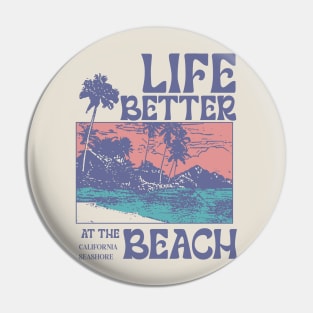 Retro Beach California Pin