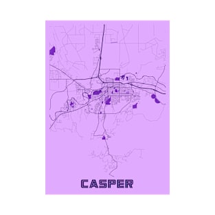 Casper - United States Lavender City Map T-Shirt