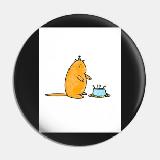 Cat and Cake Pin