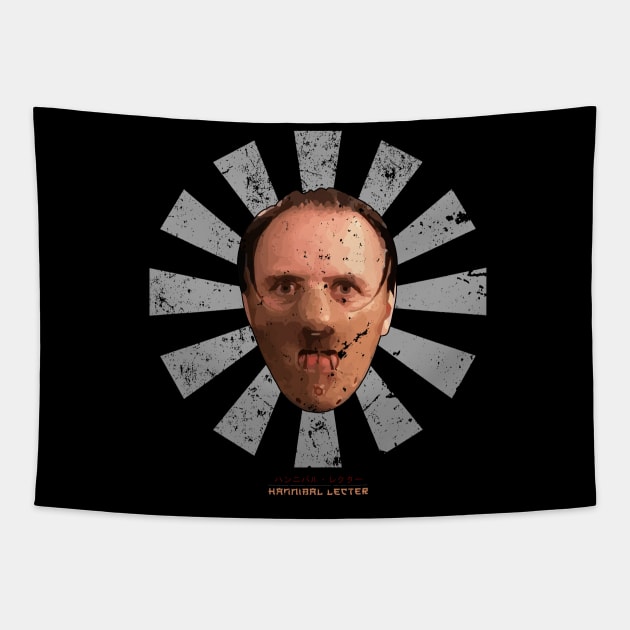 Hannibal Lecter Retro Japanese Tapestry by Nova5