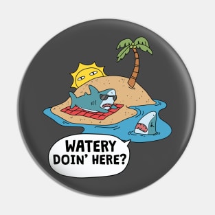 Watery Doin' Here Pun Pin