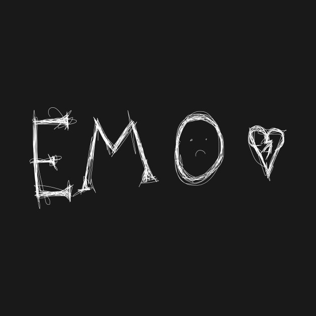 Dark and Gritty Emo text with broken hearts, emotive hardcore by MacSquiddles