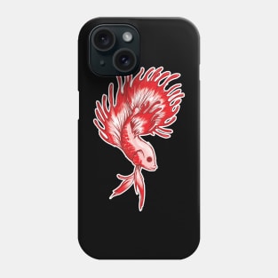 Crown Tail Siamese fighting fish Phone Case