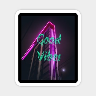 Good Vibes Vaporwave Outrun Vintage Magnet