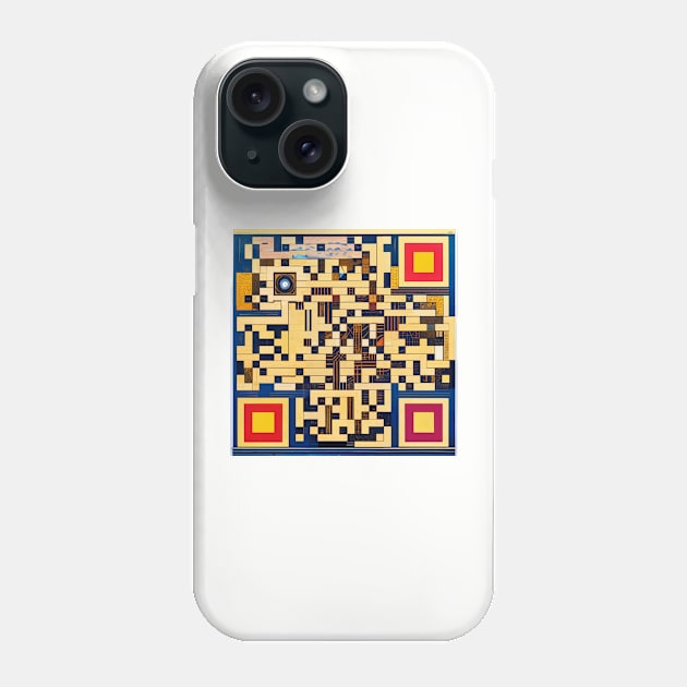 RickRoll QR Code Abstract Painting Phone Case by ravel.live