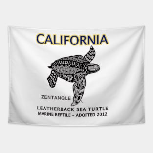 California - Leatherback Sea Turtle - Zentangle Tapestry