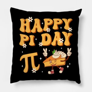 Groovy Happy Pi Day Mathematics Math Teacher Pi Day 3.14 Pillow