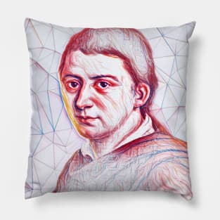 Friedrich Schlegel Portrait | Friedrich Schlegel Artwork | Line Art Pillow