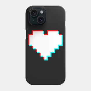 8 Bit Heart Glitch Phone Case