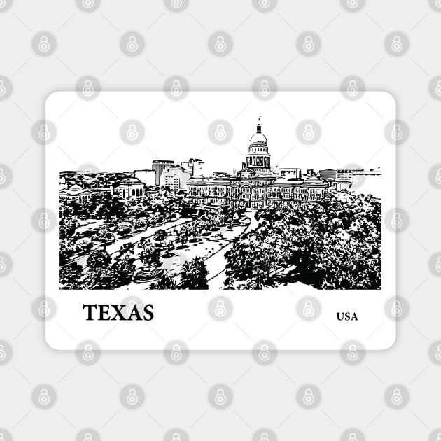Texas State USA Magnet by Lakeric