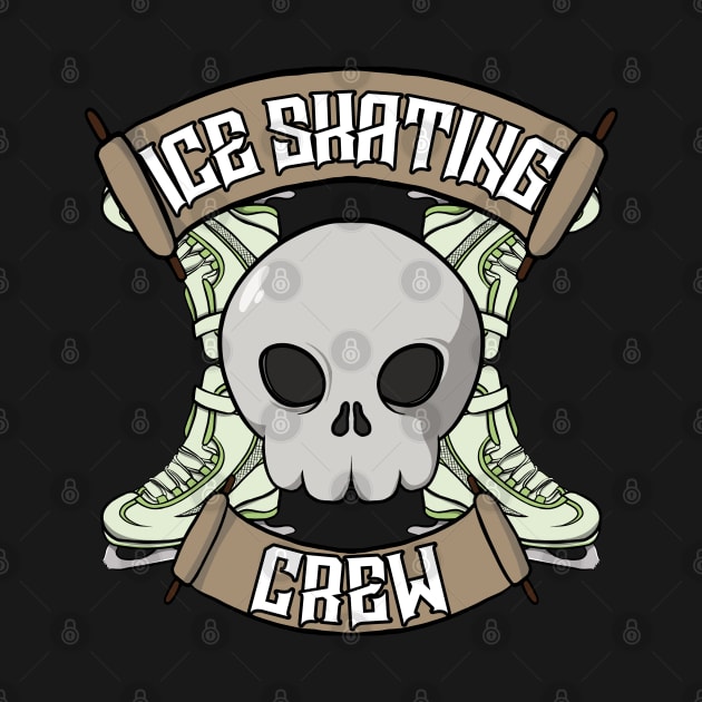 Ice skating crew Jolly Roger pirate flag by RampArt