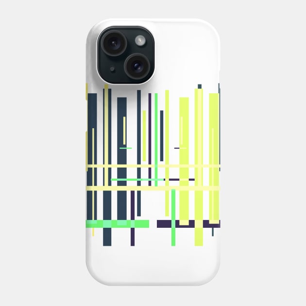 Geometric pattern abstract green black Phone Case by carolsalazar