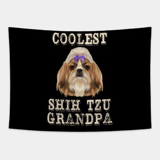 Coolest Shih Tzu Dog Grandpa Tapestry