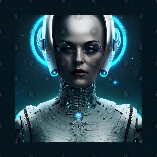 Cyborg Space Alien Girl by FrogAndToadsWorkshop