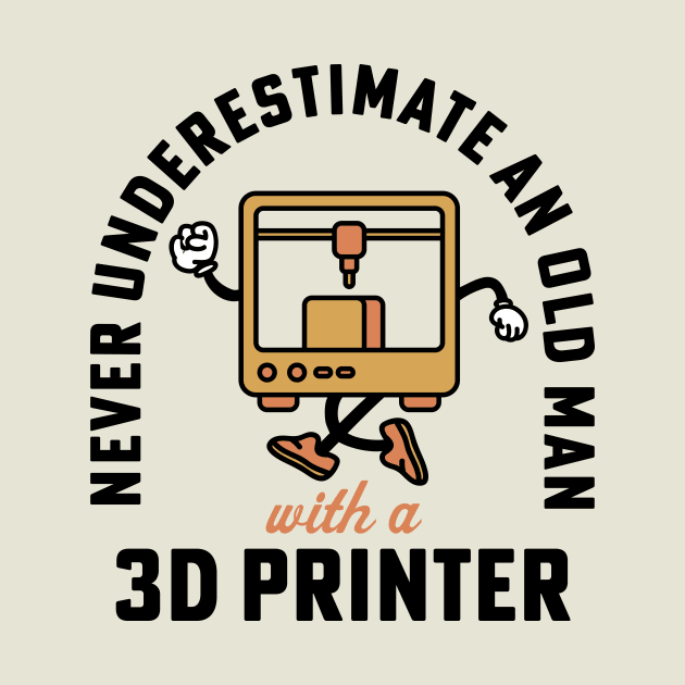 3D Printing Old Man with a 3D Printer 3D Filament by PodDesignShop