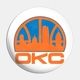 OKC Basketball Skyline Pin