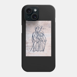 Hand drawn illustration of the Sacred Family Phone Case
