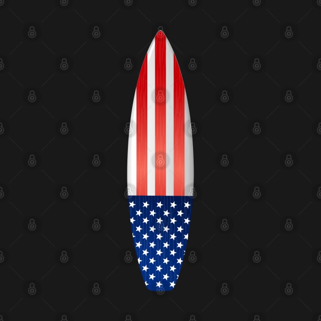 Surf Board American US Flag Patriotic Surfers by Swagmart