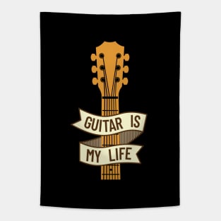 Guitar is My Life Acoustic Guitar Headstock Tapestry