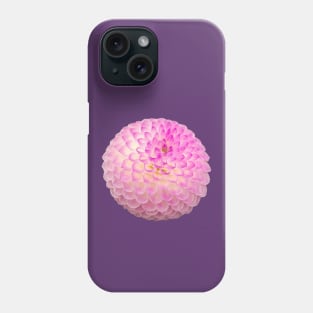 Pink Ball Dahlia Floral Photo Phone Case