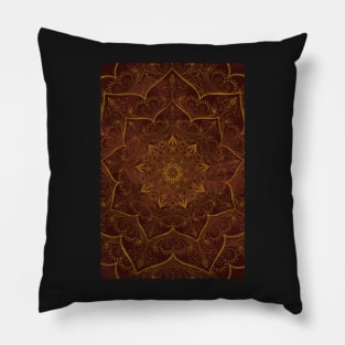 Mandala - Garnet/Gold Pillow